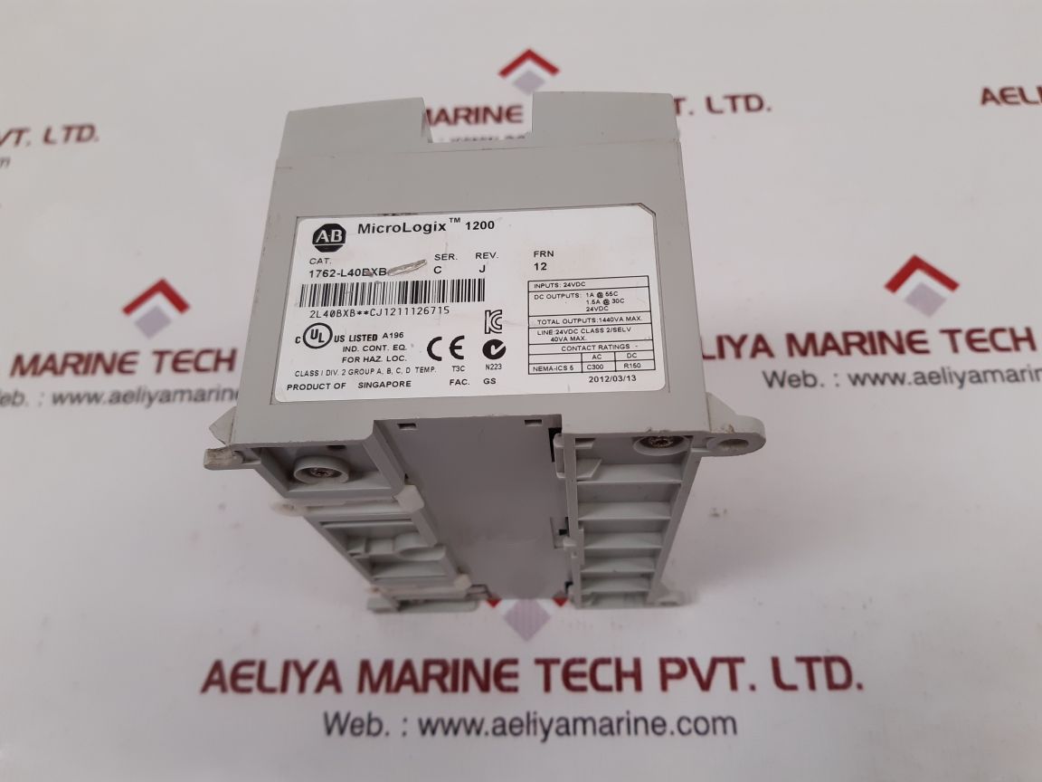 Allen-bradley 1762-l40Bxb Micro Logix 1200 Controller Ser.C Rev.J