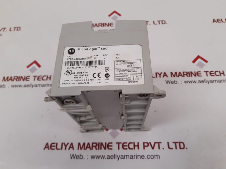 Allen-bradley 1762-l40Bxb Micro Logix 1200 Controller Ser.C Rev.J