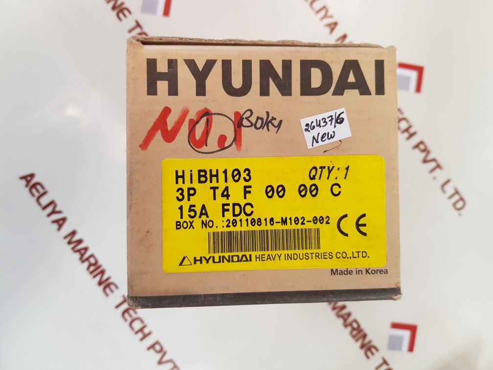 Hyundai hibh 103 molded case circuit breaker NEw