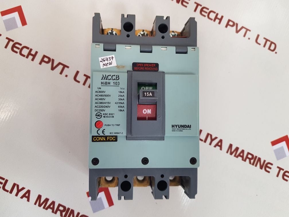 Hyundai hibh 103 molded case circuit breaker NEw