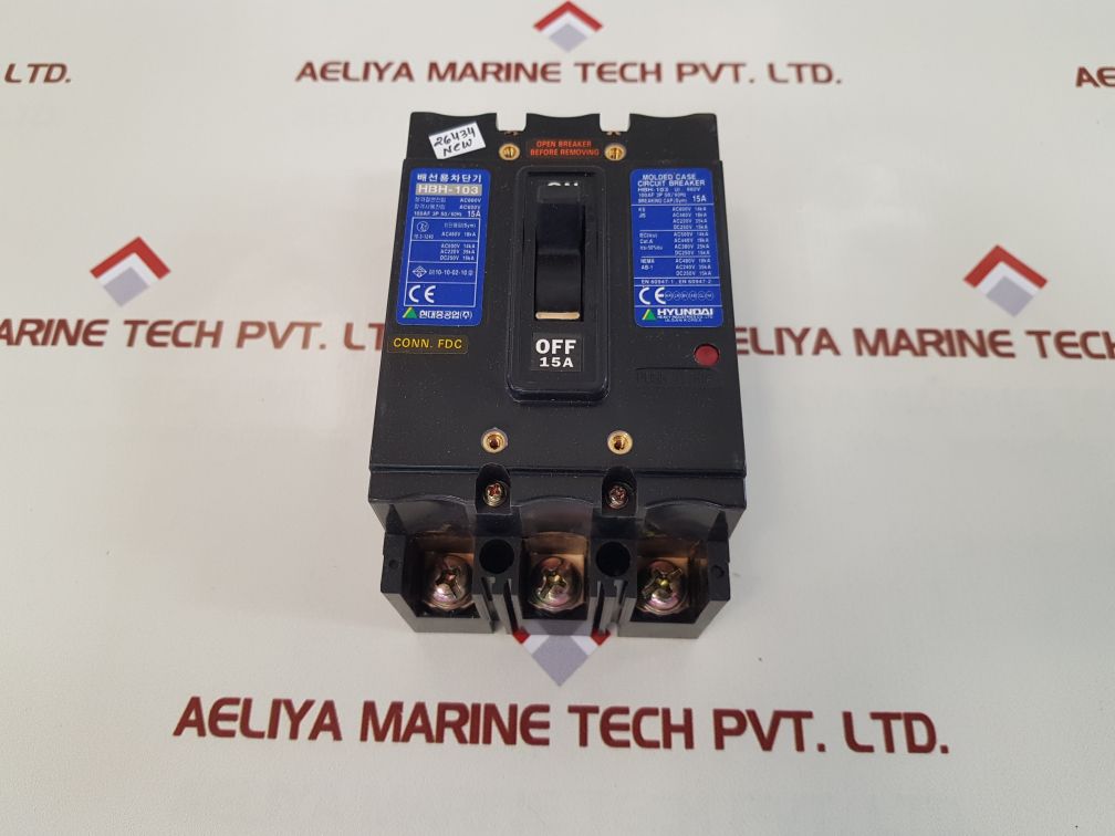 Hyundai hbh-103 molded case circuit breaker 15a