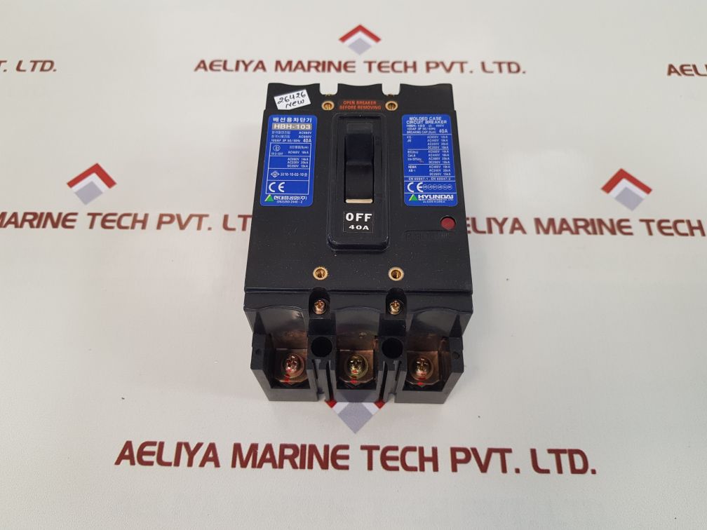 Hyundai hbh-103 molded case circuit breaker 40a