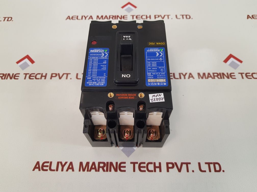 Hyundai hbh-103 molded case circuit breaker 20a