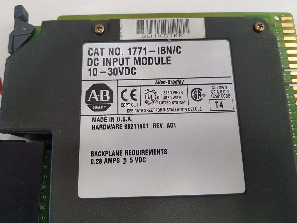 Allen-bradley 1771-ibn Ser C Rev. A01 Dc Input Module
