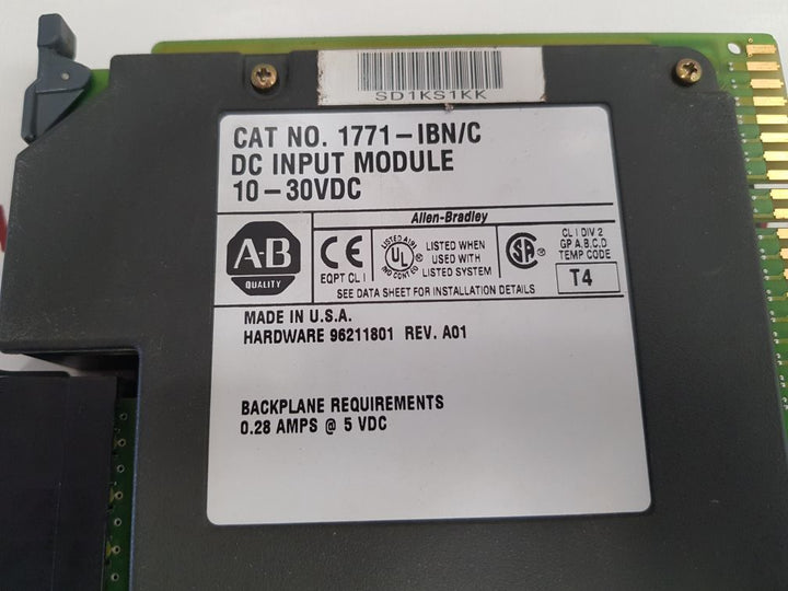 Allen-bradley 1771-ibn Ser C Rev. A01 Dc Input Module