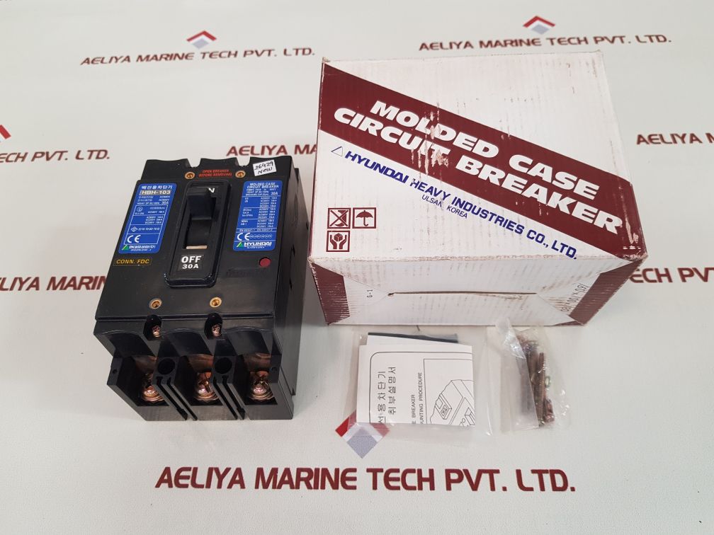 Hyundai hbh-103 molded case circuit breaker 30a