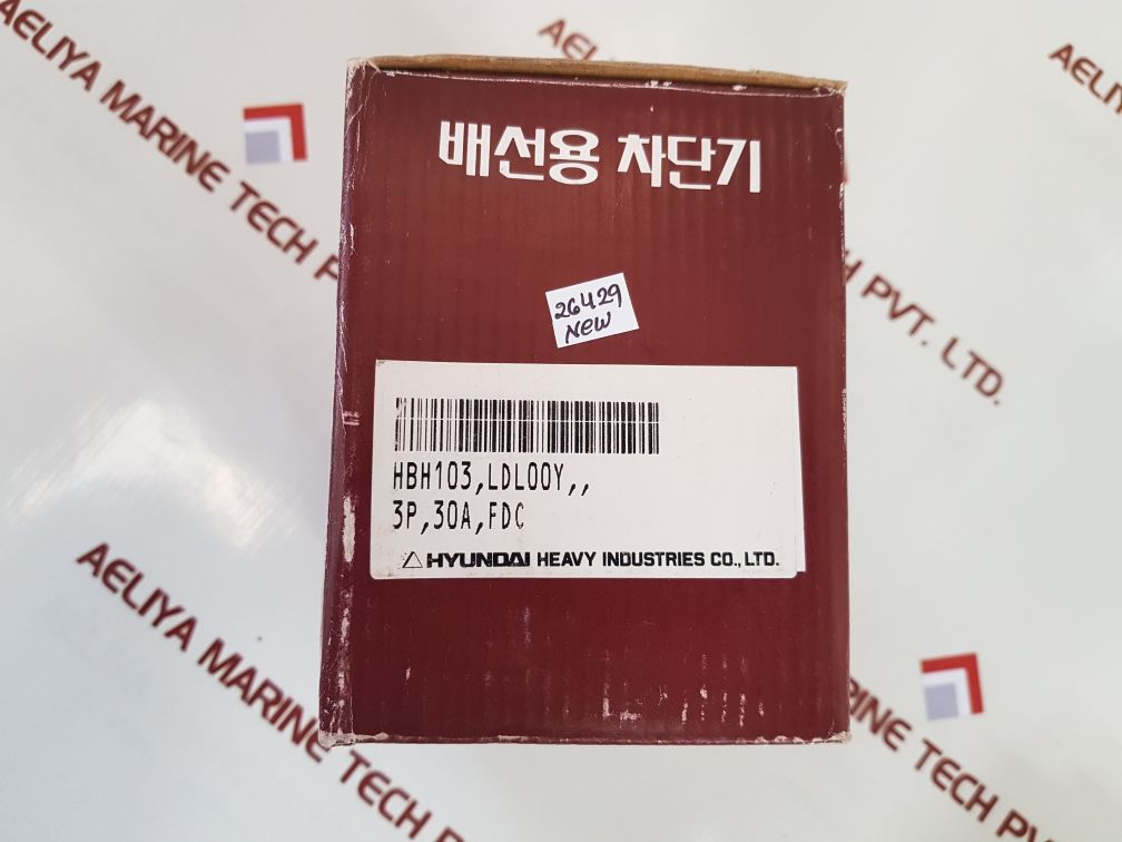 Hyundai hbh-103 molded case circuit breaker 30a