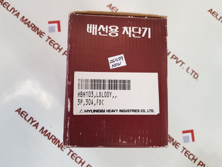 Hyundai hbh-103 molded case circuit breaker 30a