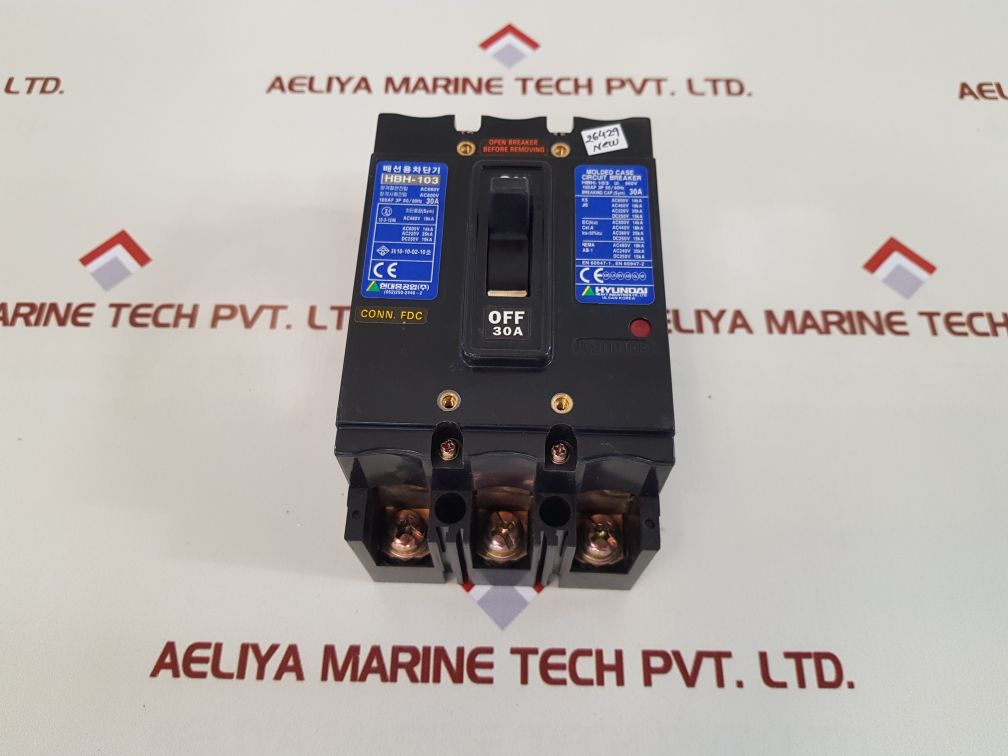 Hyundai hbh-103 molded case circuit breaker 30a