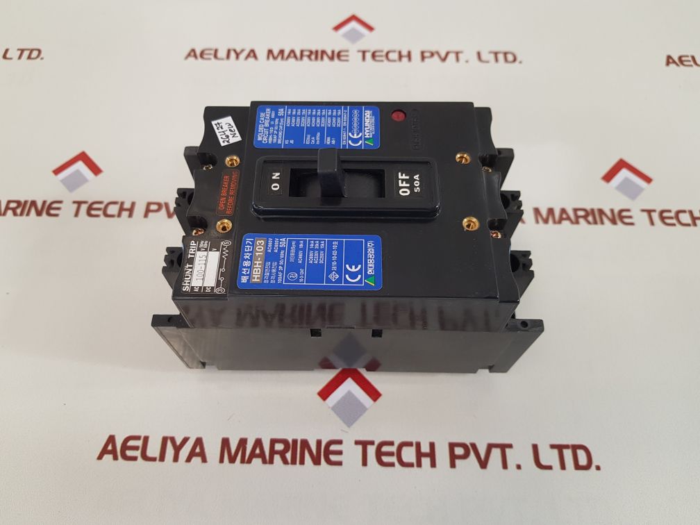 Hyundai hbh-103 molded case circuit breaker 50a