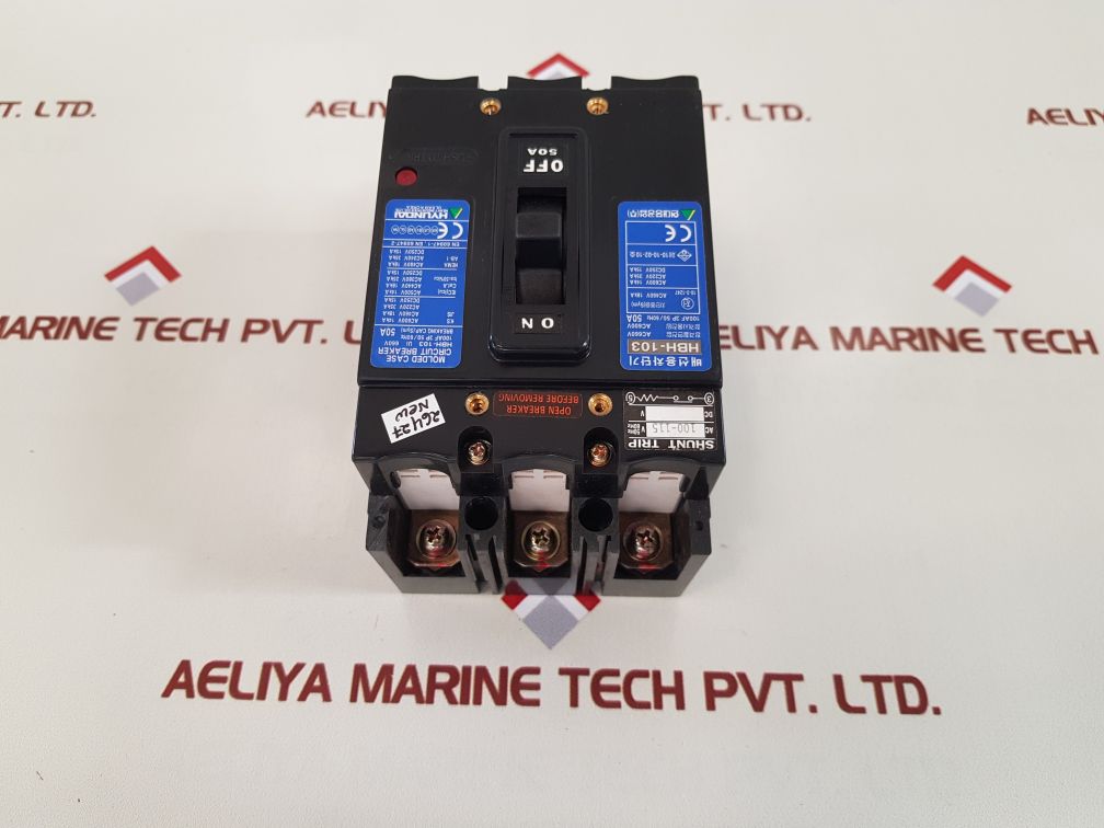 Hyundai hbh-103 molded case circuit breaker 50a
