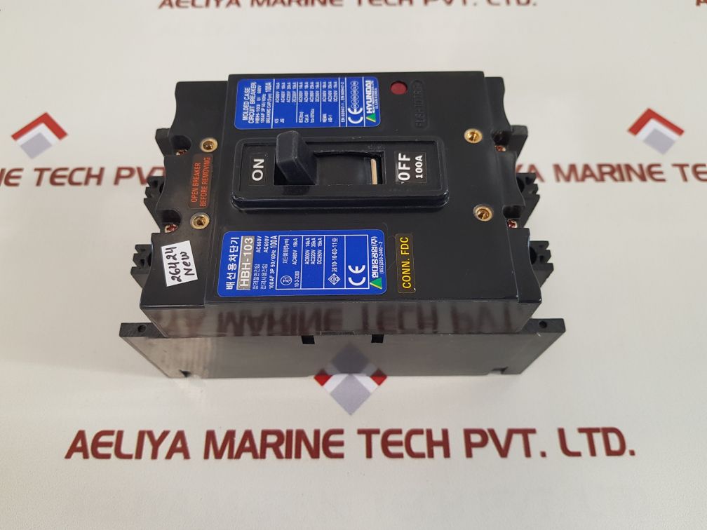 Hyundai hbh-103 molded case circuit breaker 100a
