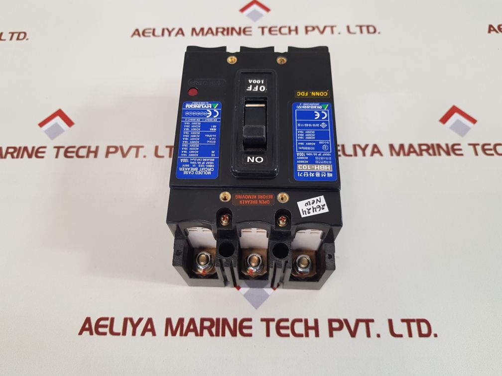 Hyundai hbh-103 molded case circuit breaker 100a