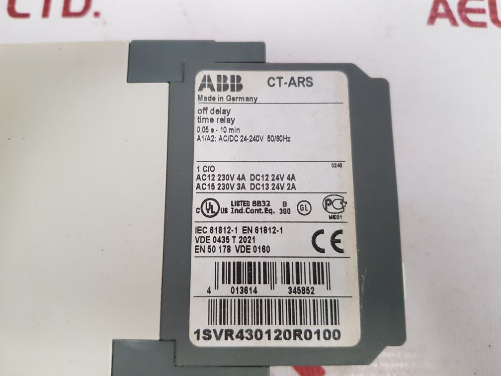 Abb Ct-ars Off Delay Time Relay 1Svr430120R0100 New