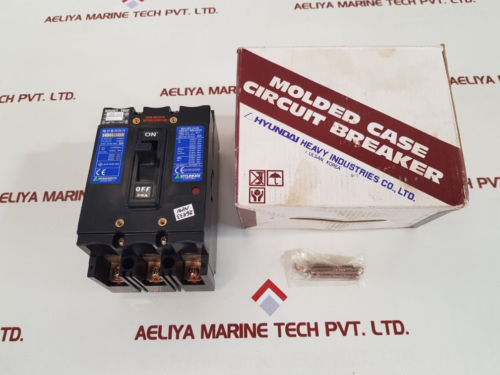 Hyundai hbh-103 molded case circuit breaker 20a