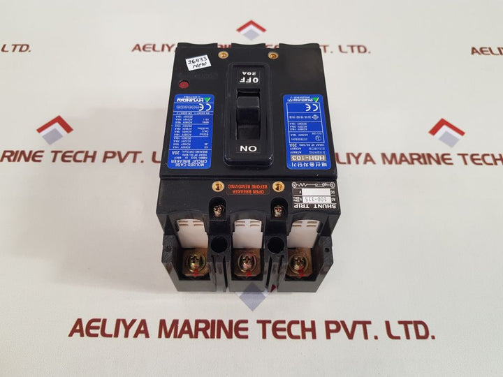 Hyundai hbh-103 molded case circuit breaker 20a