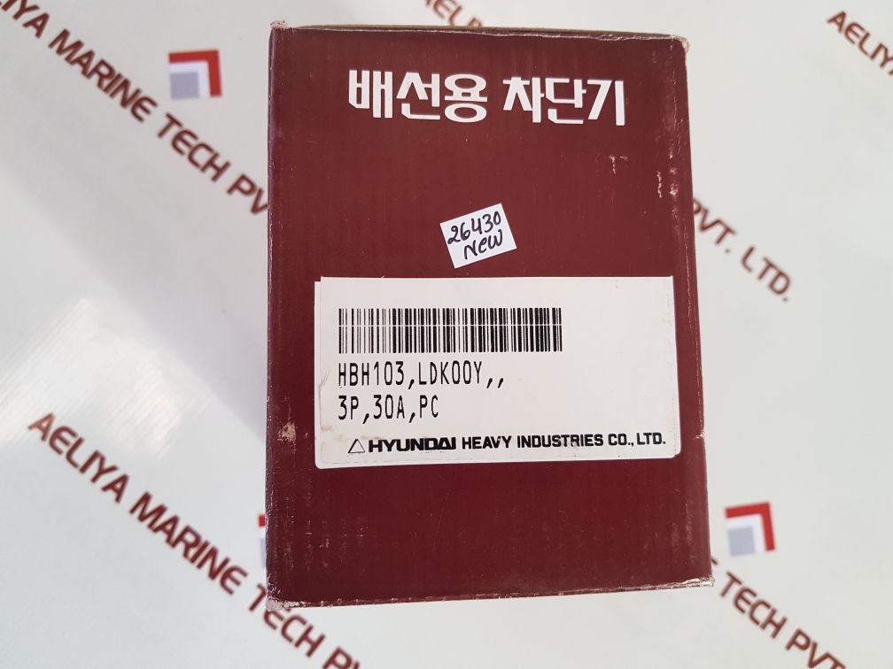 Hyundai hbh-103 molded case circuit breaker 30a