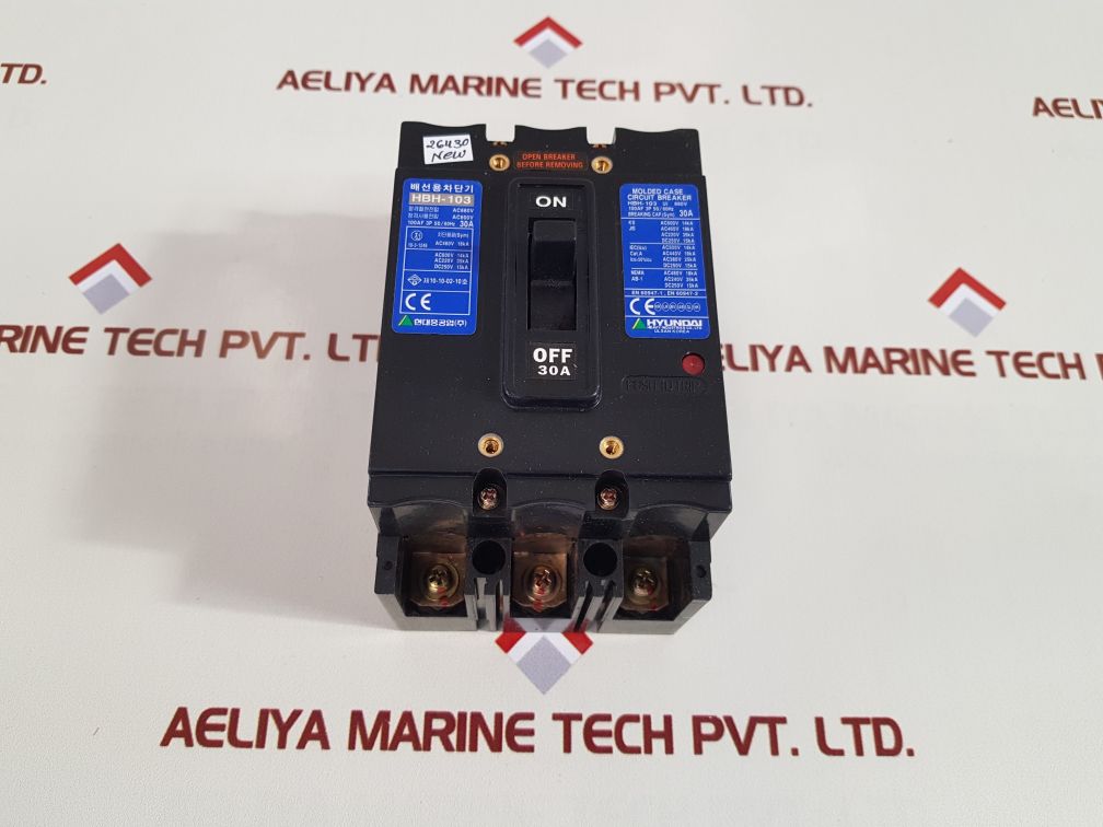 Hyundai hbh-103 molded case circuit breaker 30a