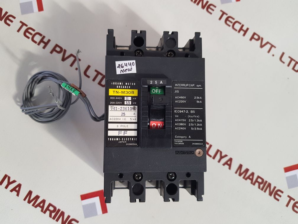 Togami electric tn-m30b motor breaker 25a