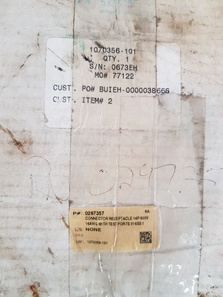 Oceaneering /teledyne 0297357 connector 1070356-101