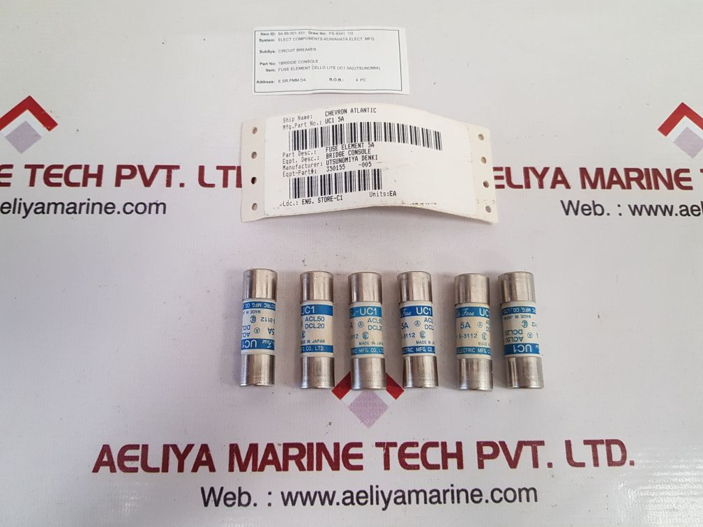 Set of 6x Utsunomiya uc1 5a cello - lite fuse