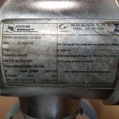 Krohne conaut gds-bus optiflux kc4300 c/6 eex electromegnetic flow sensor