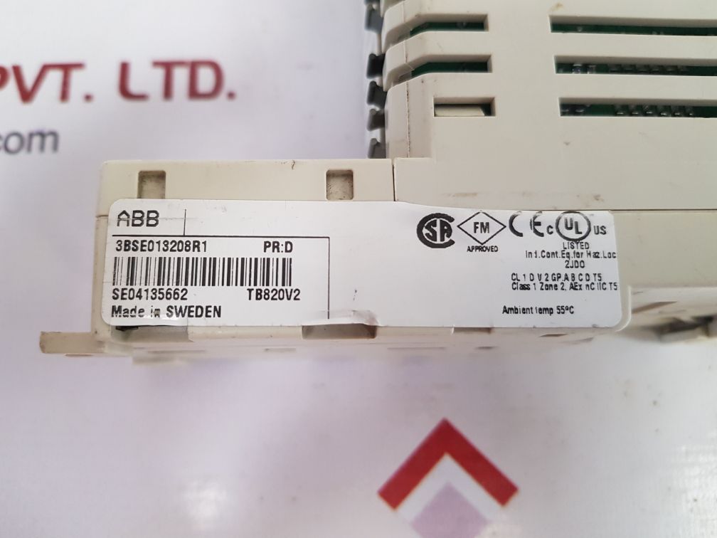 Abb tb820v2 cluster modem i/o module 3bse013208r1 pr: d used