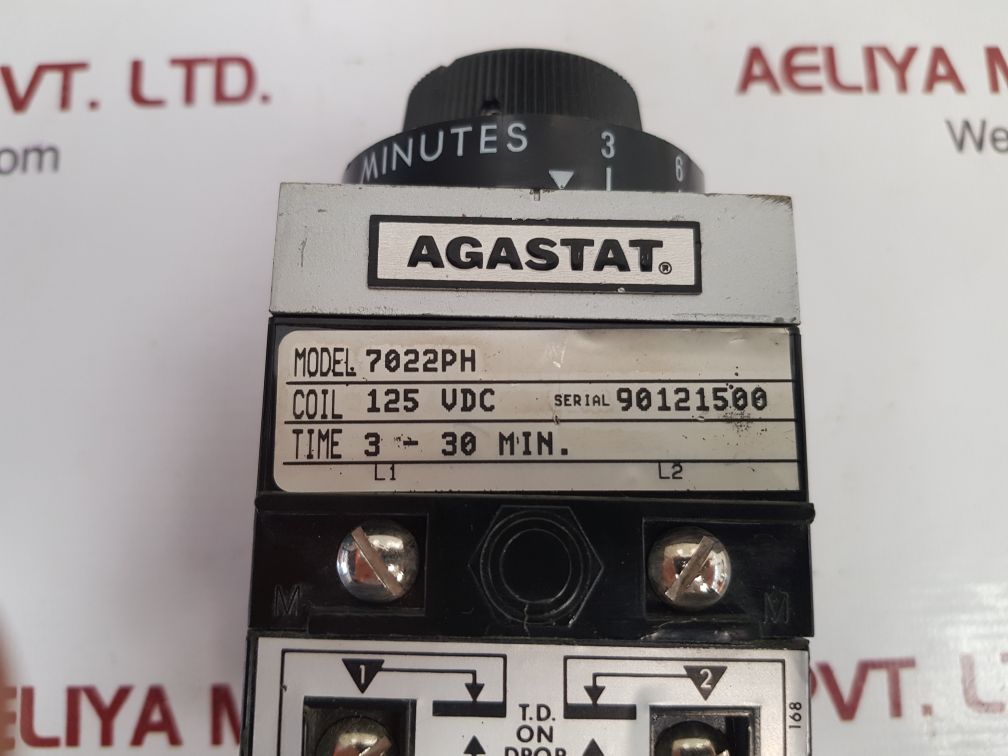 Agastat 7022ph time delay relay 3-30 min.