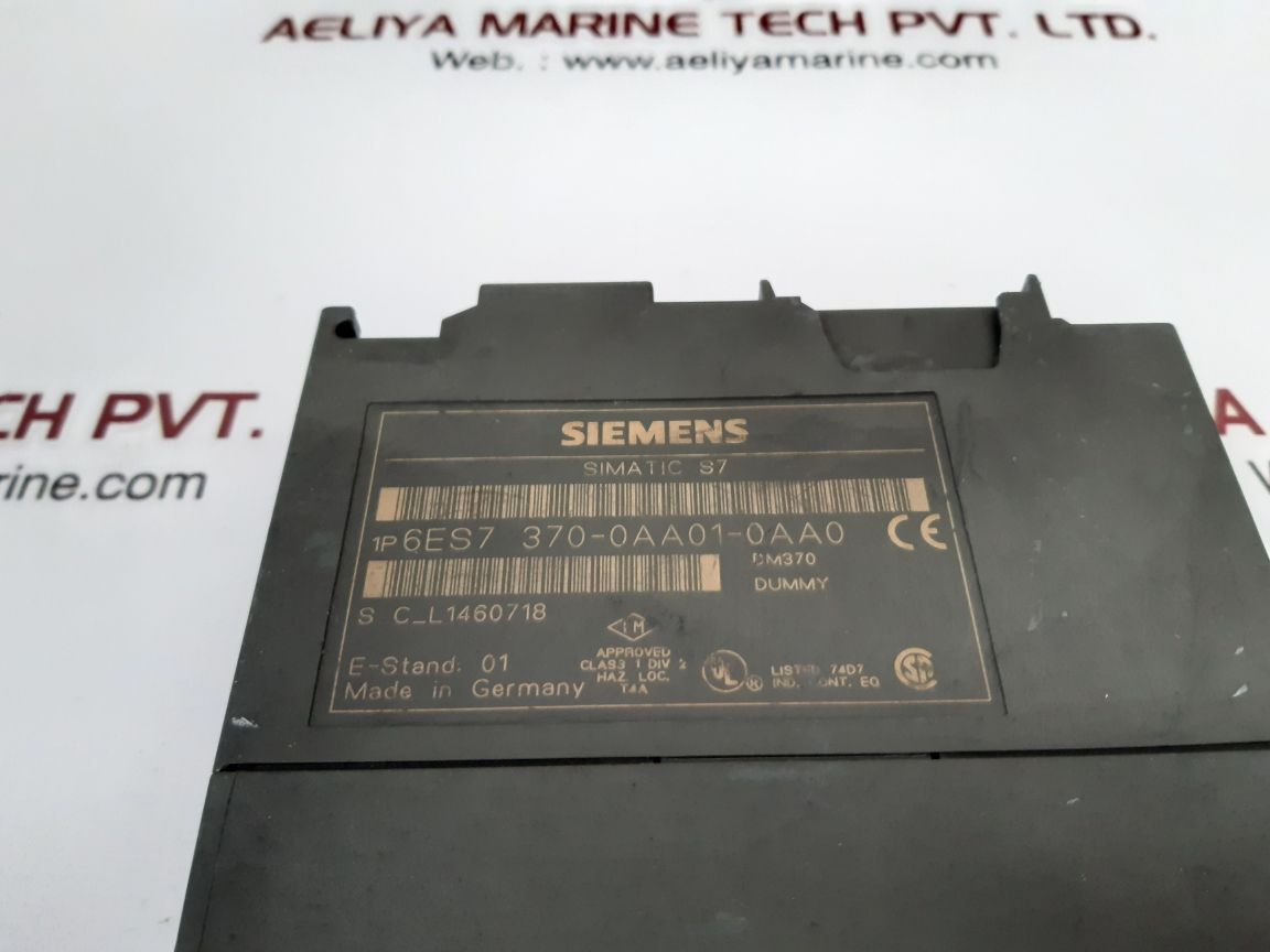Siemens simatic s7 1p 6es7 370-0aa01-0aa0 module