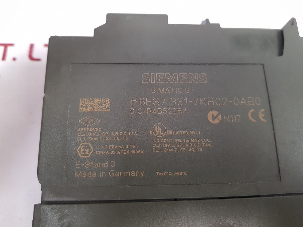 Siemens simatic s7 6es7 331-7kb02-0ab0 analog input module Used 