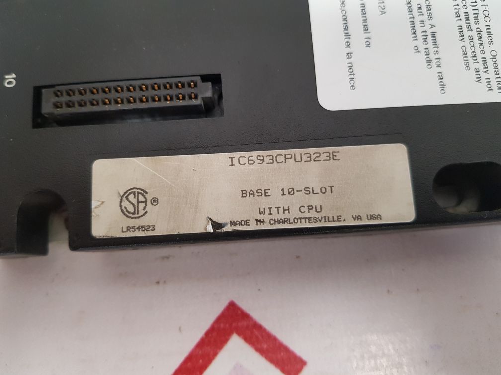 Ge fanuc ic693cpu323e base 10-slot with cpu programmable controller 
