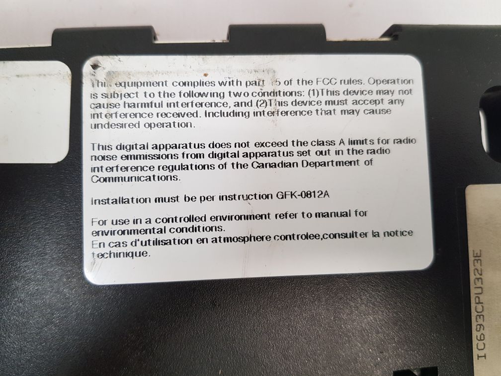 Ge fanuc ic693cpu323e base 10-slot with cpu programmable controller 
