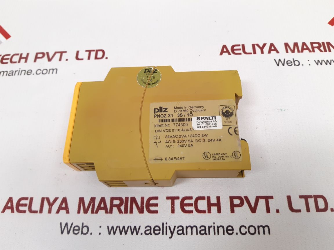 Pilz pnoz x1 3s/ 1o safety relay – Aeliya Marine Tech
