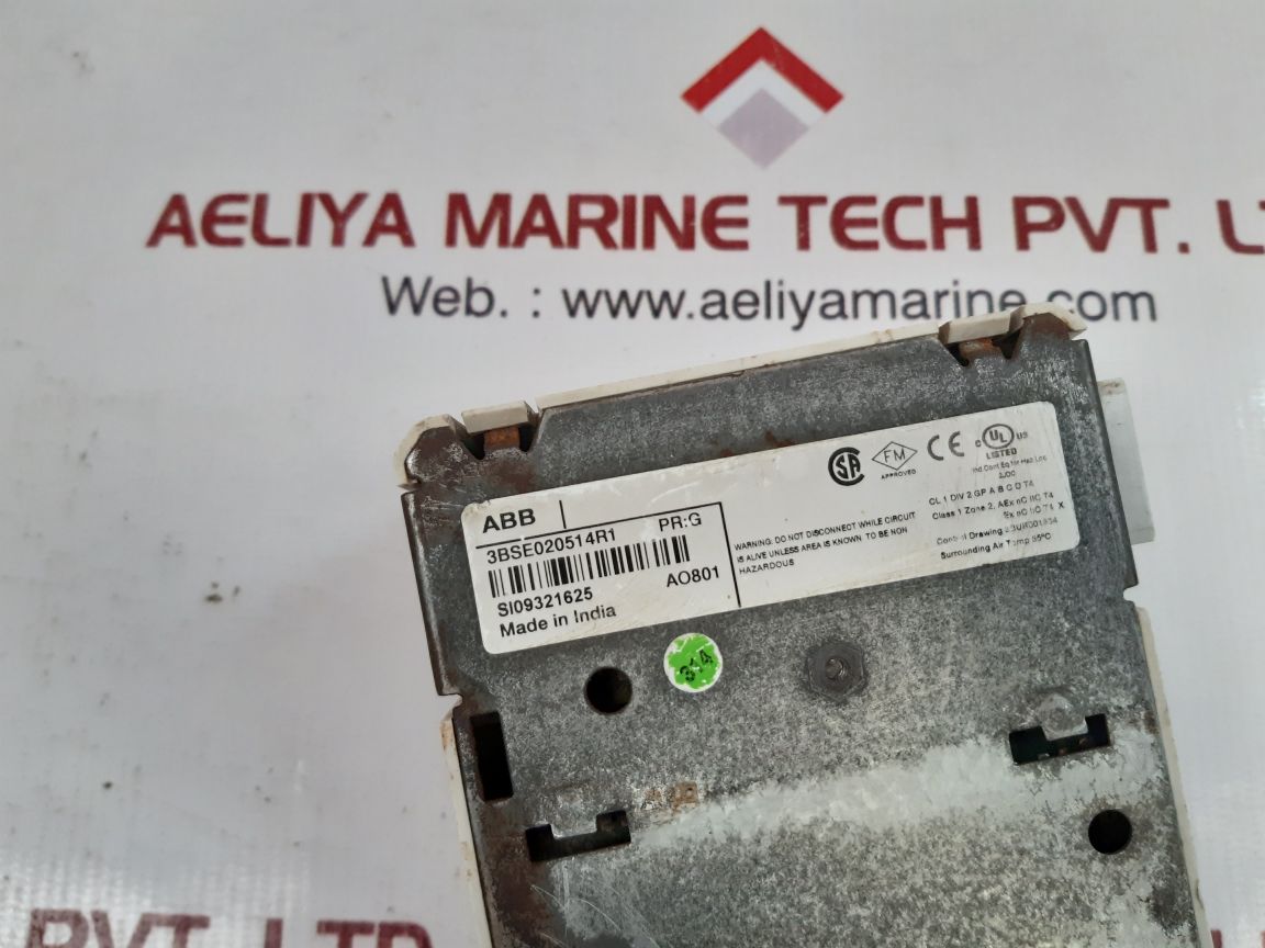 Abb 3bse020514r1 analog output module ao801-1 pr: g