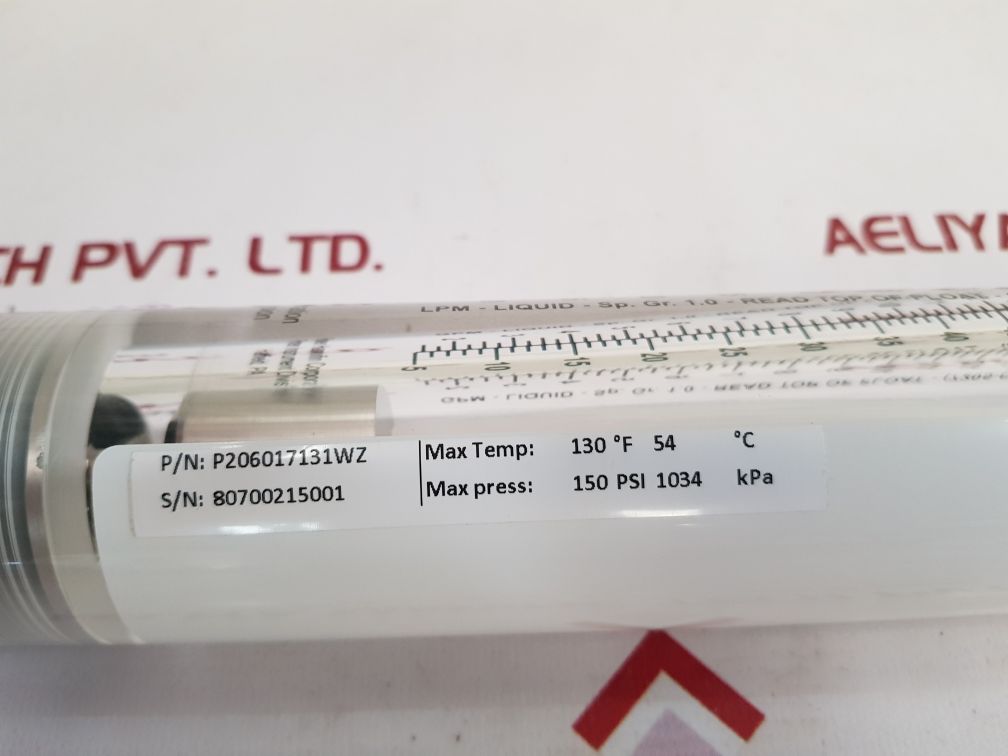 Parker p206017131wz flow product water meter 2-15 gpm
