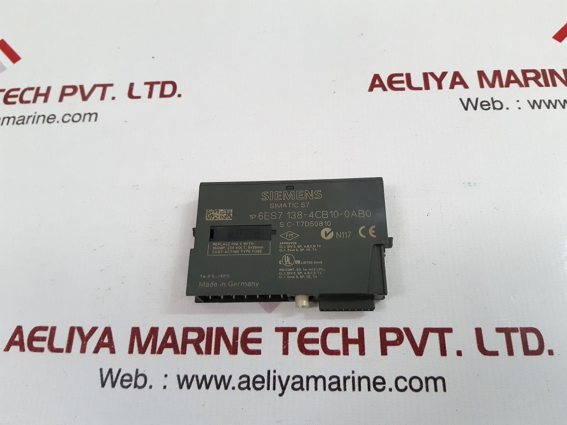 Siemens simatic s7 power module 6es7 138-4cb10-0ab0 
