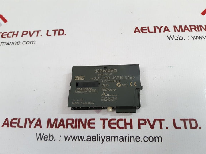 Siemens simatic s7 power module 6es7 138-4cb10-0ab0 
