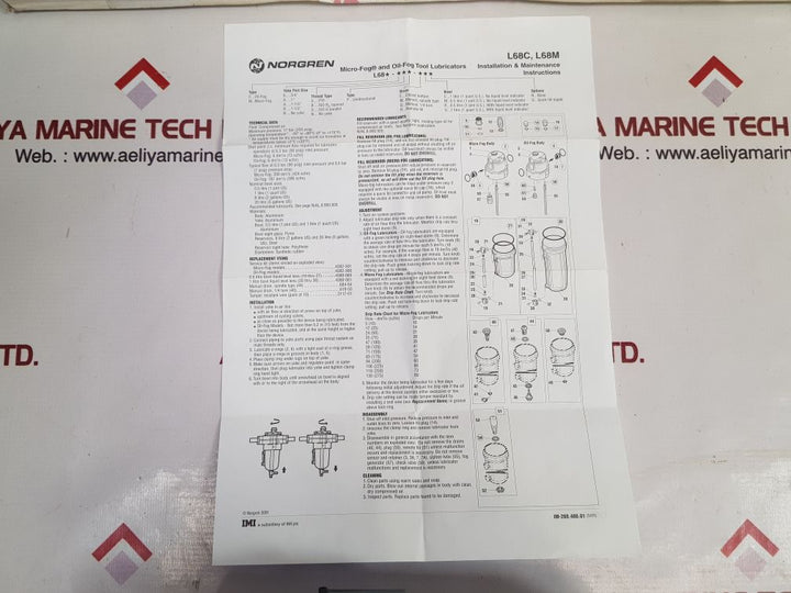 Norgren l68c-nnp-ern pneumatic lubricator
