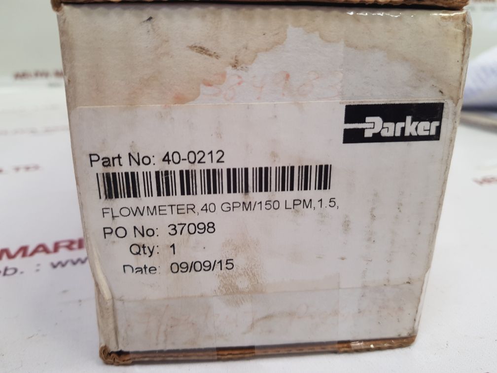 Parker p205020131wz flow reject water meter 40-0212
