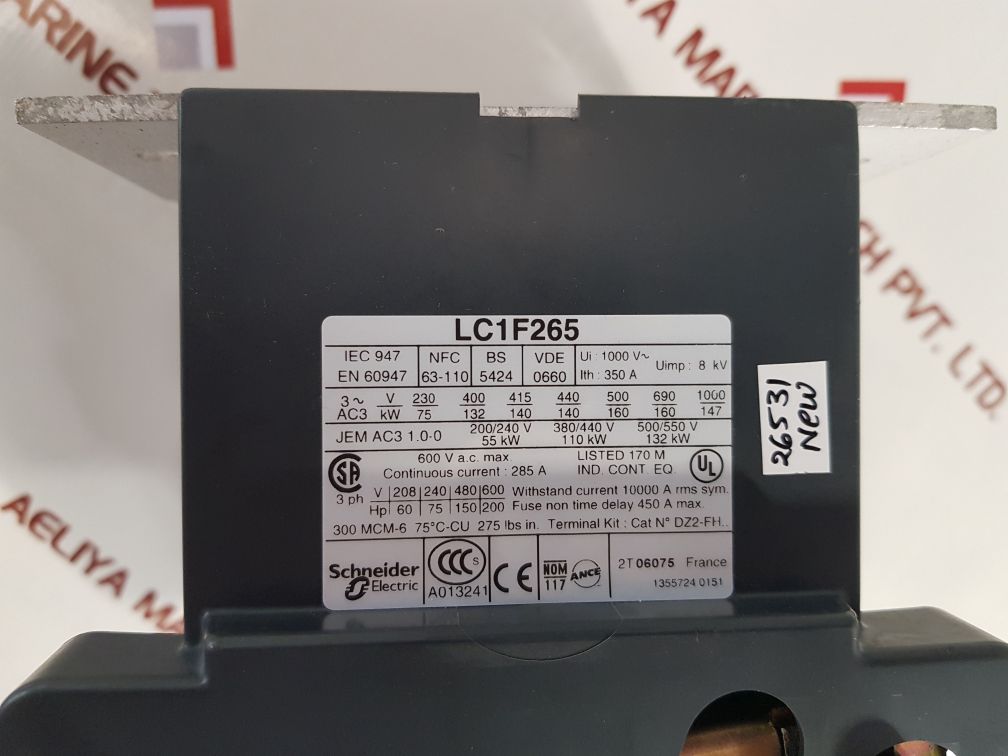 Telemecanique/schneider lc1f265 contactor