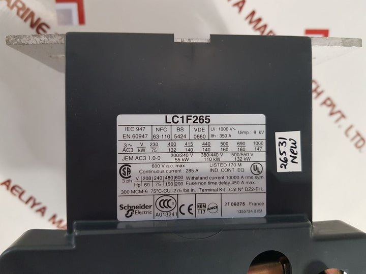 Telemecanique/schneider lc1f265 contactor