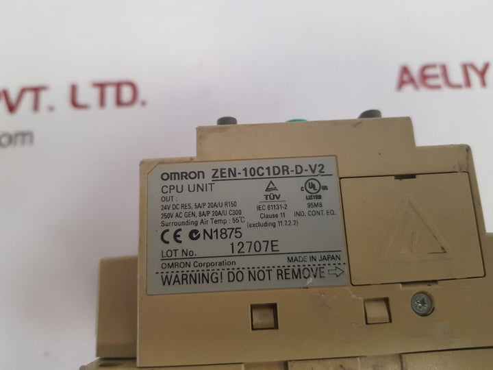 Omron Zen-10C1Dr-d-v2 Cpu Unit Used