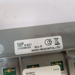 Edwards 3-lcd Fire Alarm Display Remote Module Rev.5