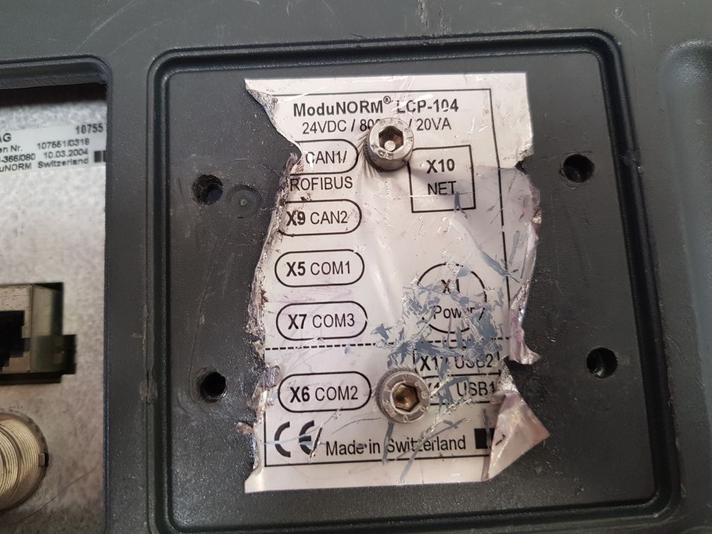 Mikrap lcp-104 modunorm pc control touch screen panel 24vdc/800ma/20va
