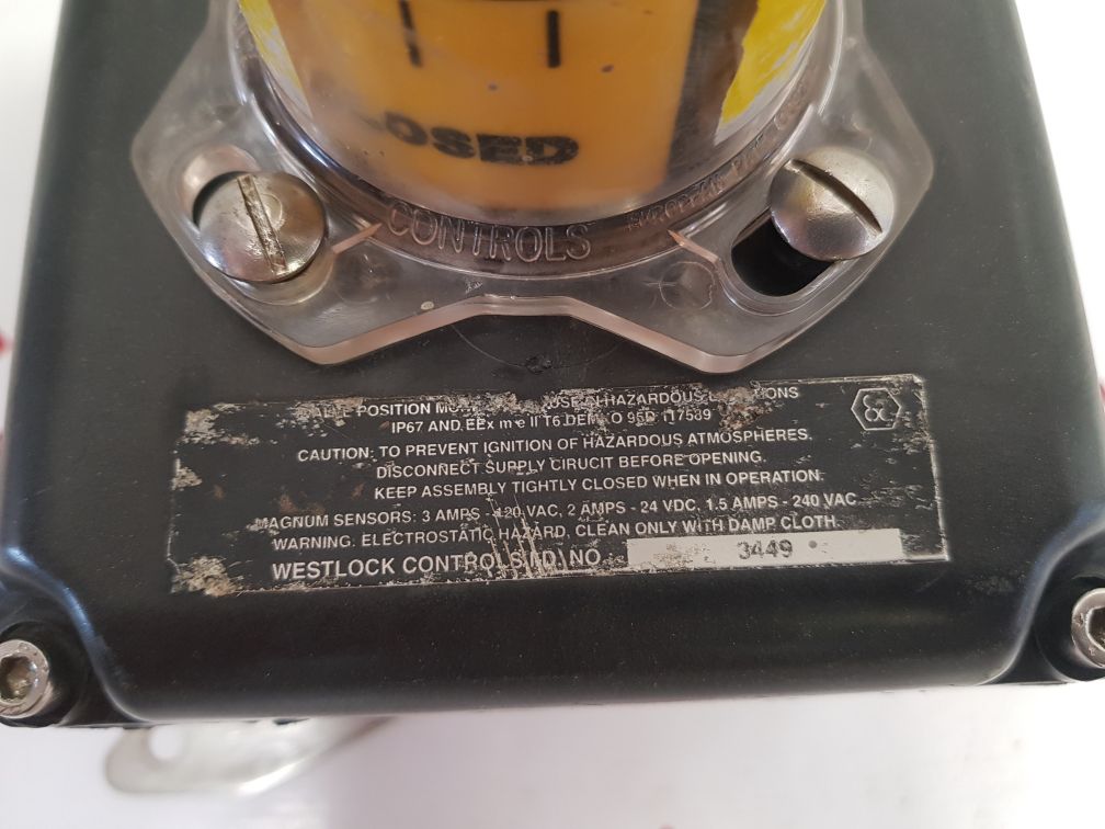 Westlock controls 3449-by-00-22wb-000 beacon position monitor 
