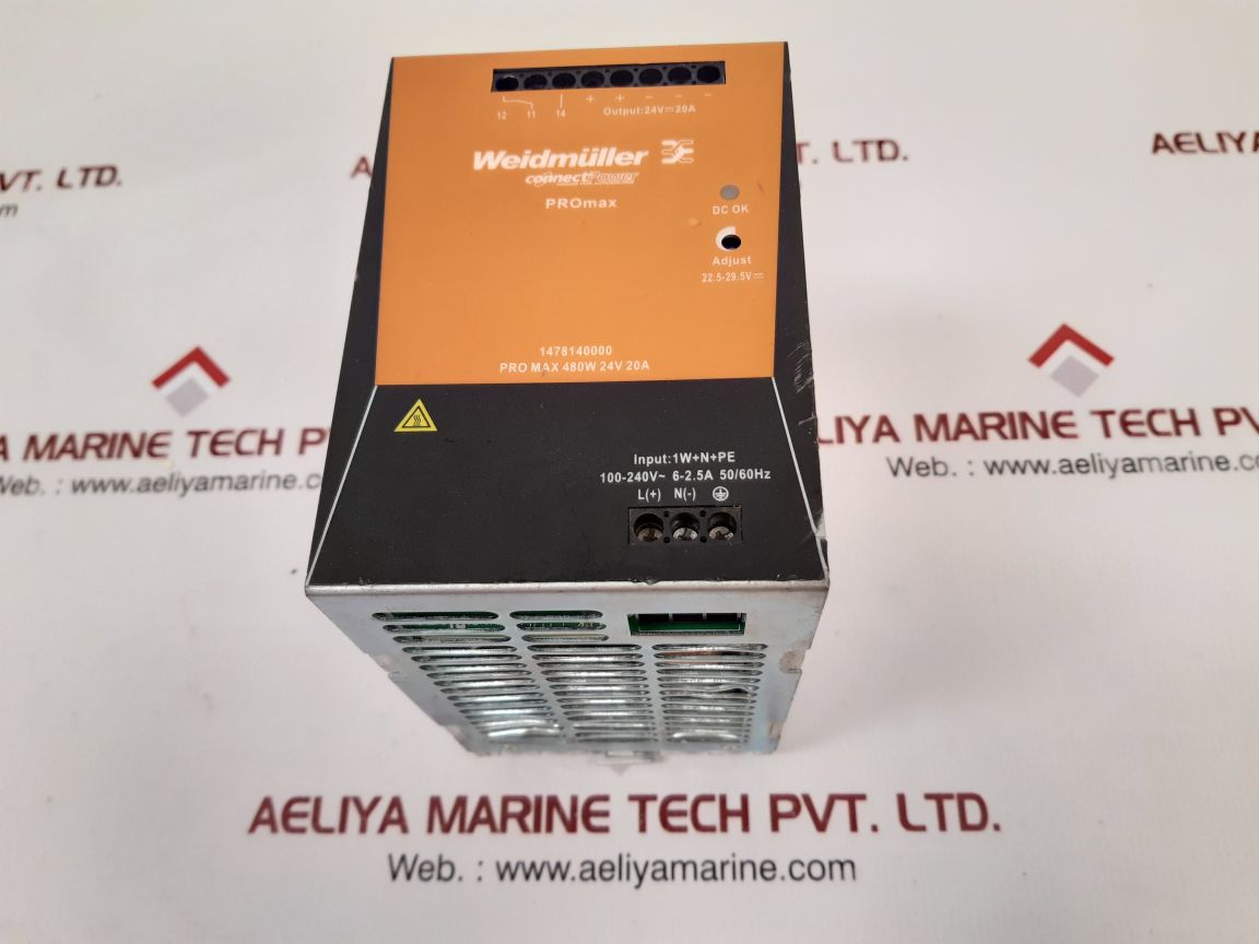Weidmuller pro max 480w 24v 20a power supply 1478140000
