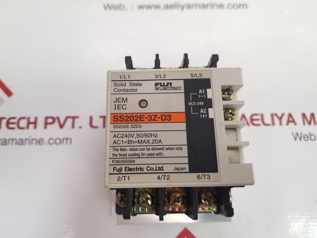 Fuji electric ss202e-3z-d3 solid state contactor relay used
