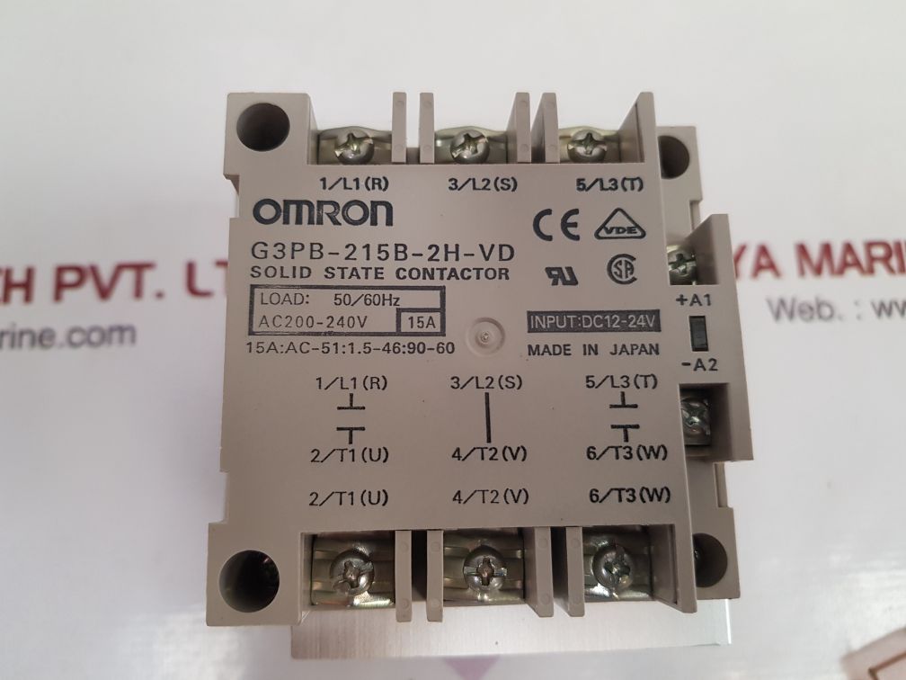 Omron g3pb-215b-2h-vd solid state contactor
