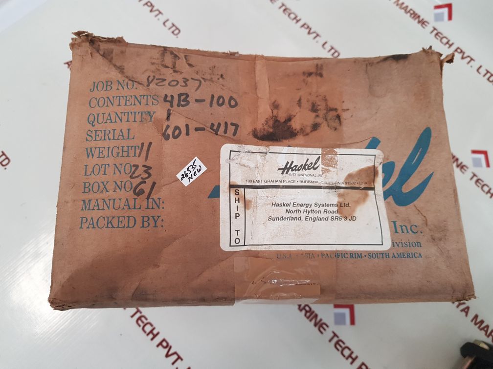 Haskel 4b-100 liquid pump