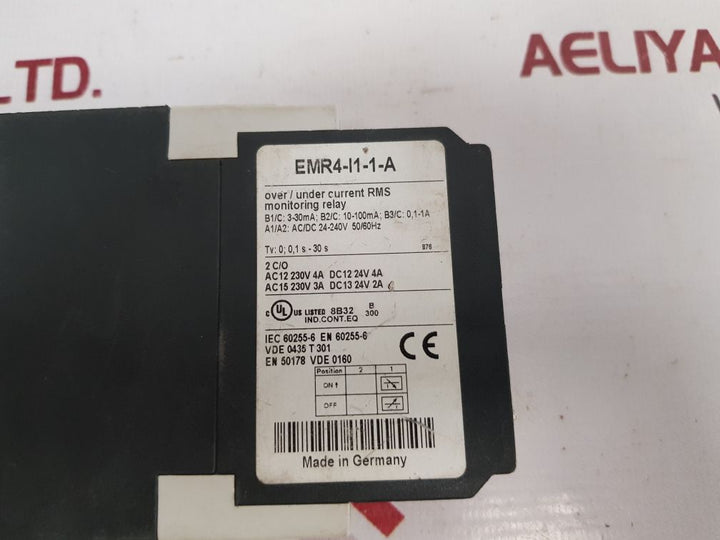 Eaton Emr4-i1-1-a Current Monitoring Relay
